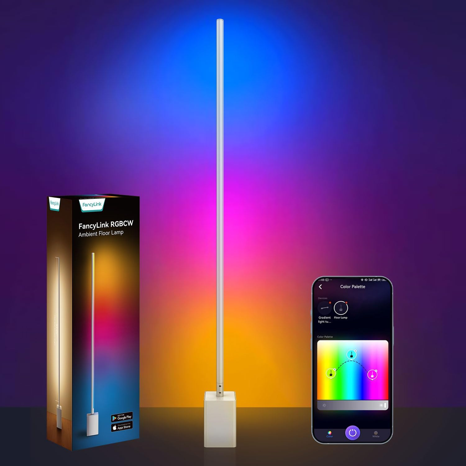 FancyLink Floor Lamp – A Modern Masterpiece with Seamless Hue Integration